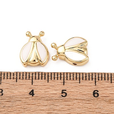 Brass Enamel Beads KK-K408-06G-1