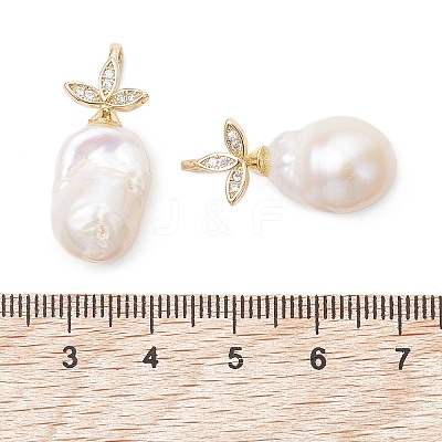 Baroque Natural Edison Keshi Pearl Pendants PALLOY-JF05194-1