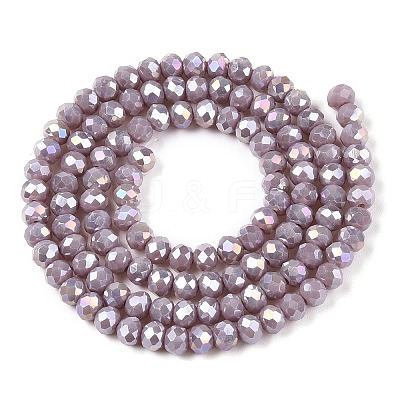 Electroplate Glass Beads Strands EGLA-A044-P4mm-B13-1