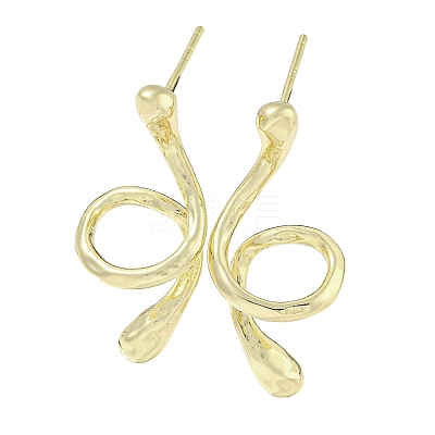 Brass Ear Studs Findings LS-KK-R154-02G-1