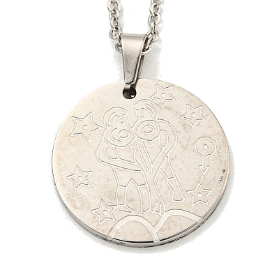 Non-Tarnish Constellation Pendant Necklaces LS-NJEW-S422-04P-03-1
