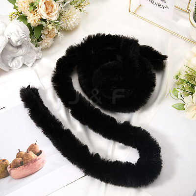 2Pcs Faux Fur Chenille Stick Fabric Roll for Christmas Tree Decor or Wreath Bows Craft FIND-CY0001-48B-1