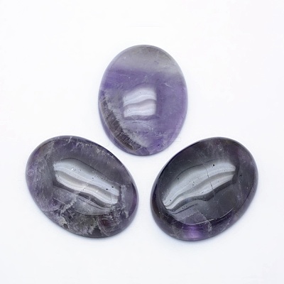 Natural Amethyst Cabochons X-G-P393-I20-1