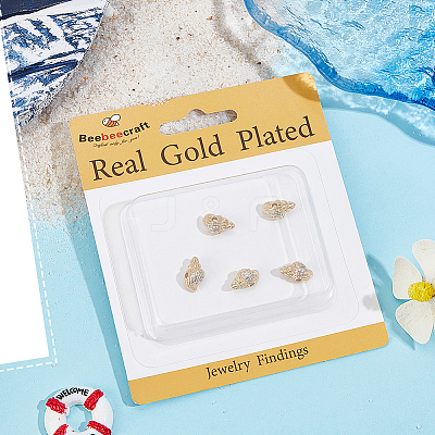 8Pcs Brass Micro Pave Grade AAA Cubic Zirconia Beads ZIRC-BBC0003-22-1