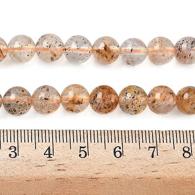 Natural Herkimer Diamond Beads Strands G-Z115-C03-8mm-1