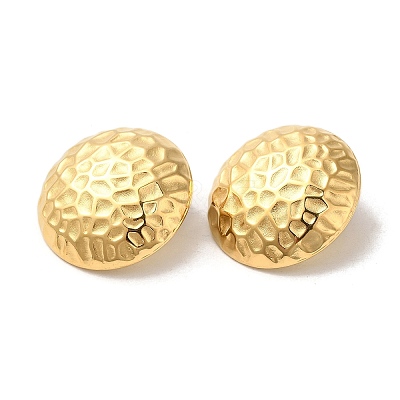 Ion Plating(IP) 304 Stainless Steel Stud Earrings EJEW-D100-01G-1