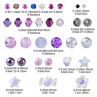 DIY Acrylic & Seed Beaded Stretch Bracelet Making Kit DIY-YW0008-80-1