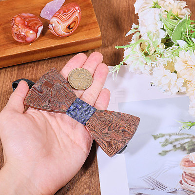1Pc Wood Bow Ties for Bridegroom AJEW-CA0004-59B-1