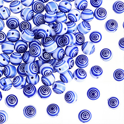 120pcs Handmade Millefiori Glass Round Beads LK-PA0001-05A-1