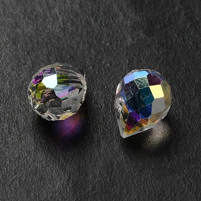 Electroplated Glass Beads GLAA-K062-01A-FR05-1