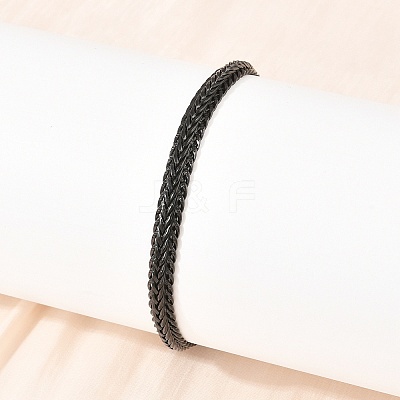 304 Stainless Steel Wheat Chain Bracelets for Women Men BJEW-H643-03EB-1