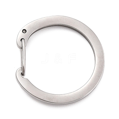 Non-Tarnish 304 Stainless Steel Push Gate Snap Key Clasps STAS-B022-01P-01-1