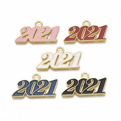 Alloy Enamel Pendants PALLOY-T078-03-1
