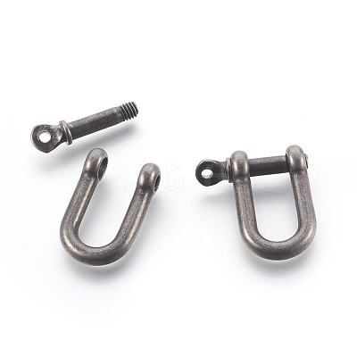 304 Stainless Steel Screw D-Ring Anchor Shackle Clasps STAS-O114-096A-AS-1