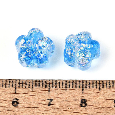 Handmade Foil Lampwork Beads Strands FOIL-T008-06E-1
