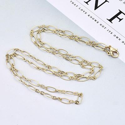 Brass Cable Chains Necklace Making MAK-S072-16B-KC-1