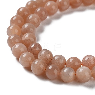 Round Natural Sunstone Beads Strands G-F222-33-8mm-1-1