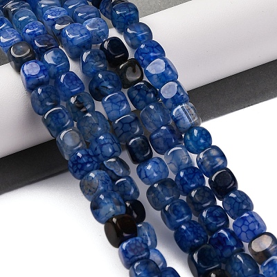 Natural Dragon Veins Agate Beads Strands G-G177-E07-01-1