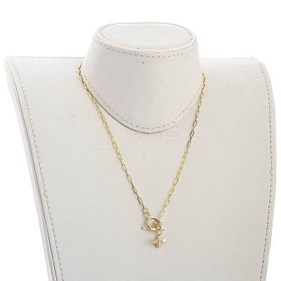 Brass Pendant Necklaces NJEW-JN03060-1
