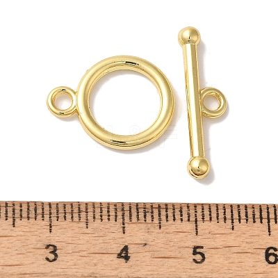 Rack Plating Brass Toggle Clasps KK-A225-06G-1