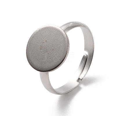 Non-Tarnish 304 Stainless Steel Pad Ring Settings STAS-K278-11D-P-1