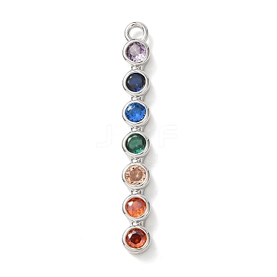 Brass Micro Pave Cubic Zirconia Pendants KK-A295-06C-P-1