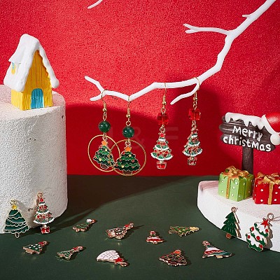 52Pcs 13 Style Alloy Enamel Pendants ENAM-SC0003-56-1