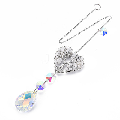 Natural Gemstone Big Pendants G-N333-008F-1