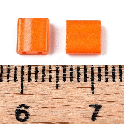 2-Hole Baking Paint Glass Seed Beads SEED-S023-17C-27-1