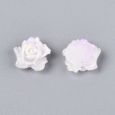 Luminous Flower Resin Cabochons CRES-T025-10H-1
