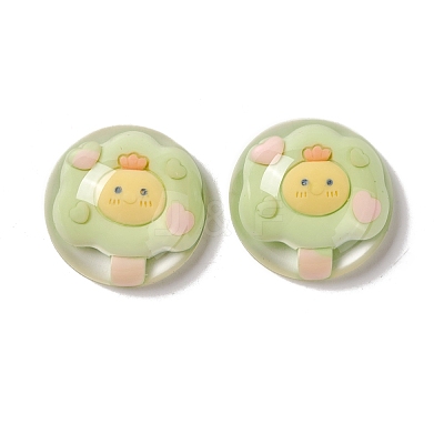 Transparent Resin Cabochons RESI-G034-B08-1