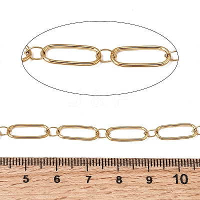 304 Stainless Steel Oval Link Chains CHS-K018-33G-1