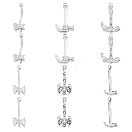 12Pcs 6 Style 304 Stainless Steel Pendants STAS-DC0005-43-1
