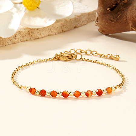 Bohemian Natural Carnelian Link Bracelets for Women QH7010-3-1