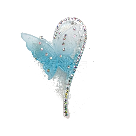 Resin with Rhinestone Claw Hair Clips PW-WG239EE-01-1