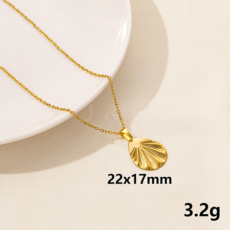 304 Stainless Steel Teardrop Pendant Necklaces ZZ2902-2-1