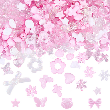 150G Transparent & Opaque Acrylic Beads TACR-SP0001-38A-1