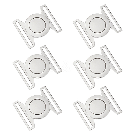 6 Sets Zinc Alloy Side Release Buckles FIND-BC0019-63P-1