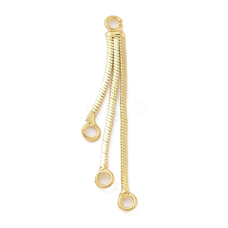 Rack Plating Brass Chain with Ring Pendants KK-A234-002G-1