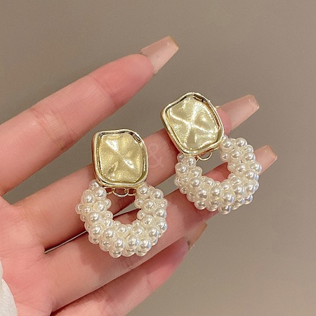 Alloy Plastic Stud Earrings for Women WGC0511-17-1