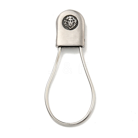 Tibetan Style 316 Surgical Stainless Steel Fittings with 304 Stainless Steel Key Ring FIND-Q101-11AS-1