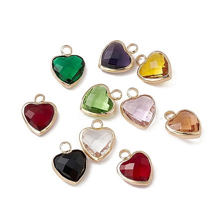 Heart K9 Glass Charms GLAA-A005-32LG-1