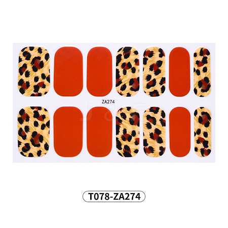 Fruit Floral Leopard Print Full Wrap Nail Polish Stickers MRMJ-T078-ZA274-1