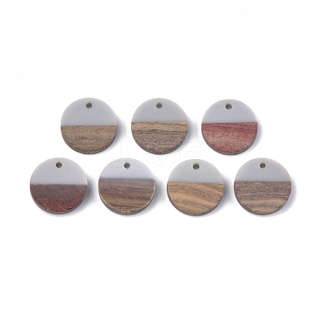 Resin & Walnut Wood Pendants RESI-S358-02C-11-1