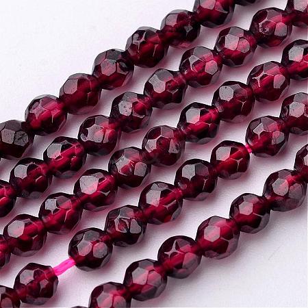 Natural Garnet Bead Strands G-K145-F-3mm-AB-1