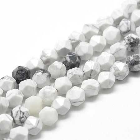 Natural Howlite Beads Strands G-R448-8mm-08-1