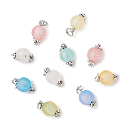 Frosted Transparent Acrylic Pendants PALLOY-JF04174-01-S-1