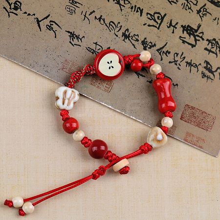 Handmade Porcelain Beaded Charm  Bracelets FS-WG33B94-13-1