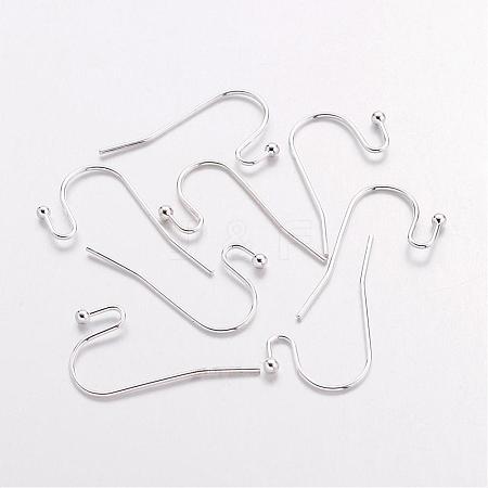 Silver Color Plated Brass Hook Ear Wire X-J0JQN-S-1