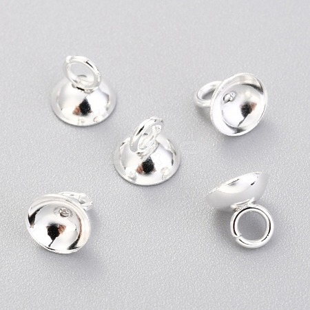 201 Stainless Steel Bead Cap Pendant Bails X-STAS-G224-24S-04-1
